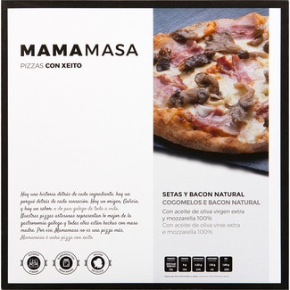 pizza de setas y bacon caja 435 g - Mamamasa