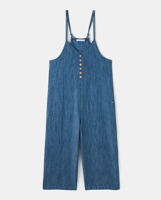 Peto vaquero de mujer liso crop