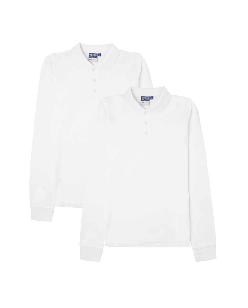 Winner - Pack De Polos De Uniforme Blancos