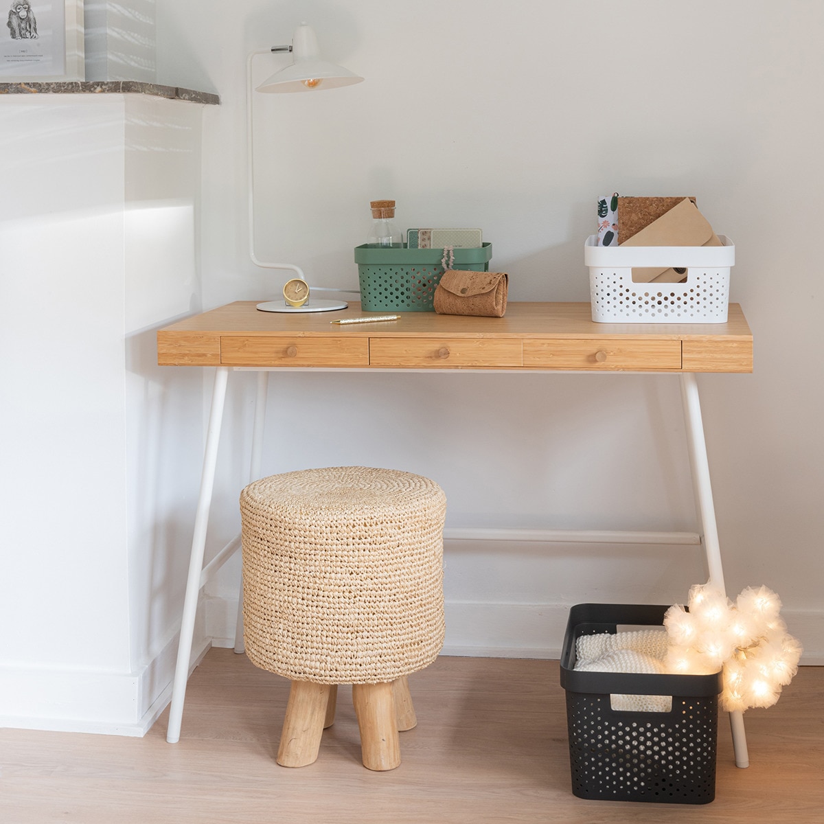 Cestas de ordenación Infinity Curver Blanco-6