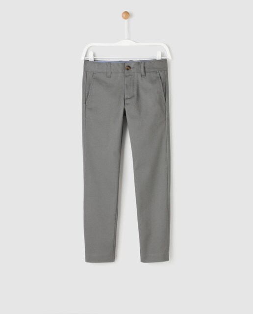 Pantalón chino de niño gris slim · Tizzas · El Corte Inglés