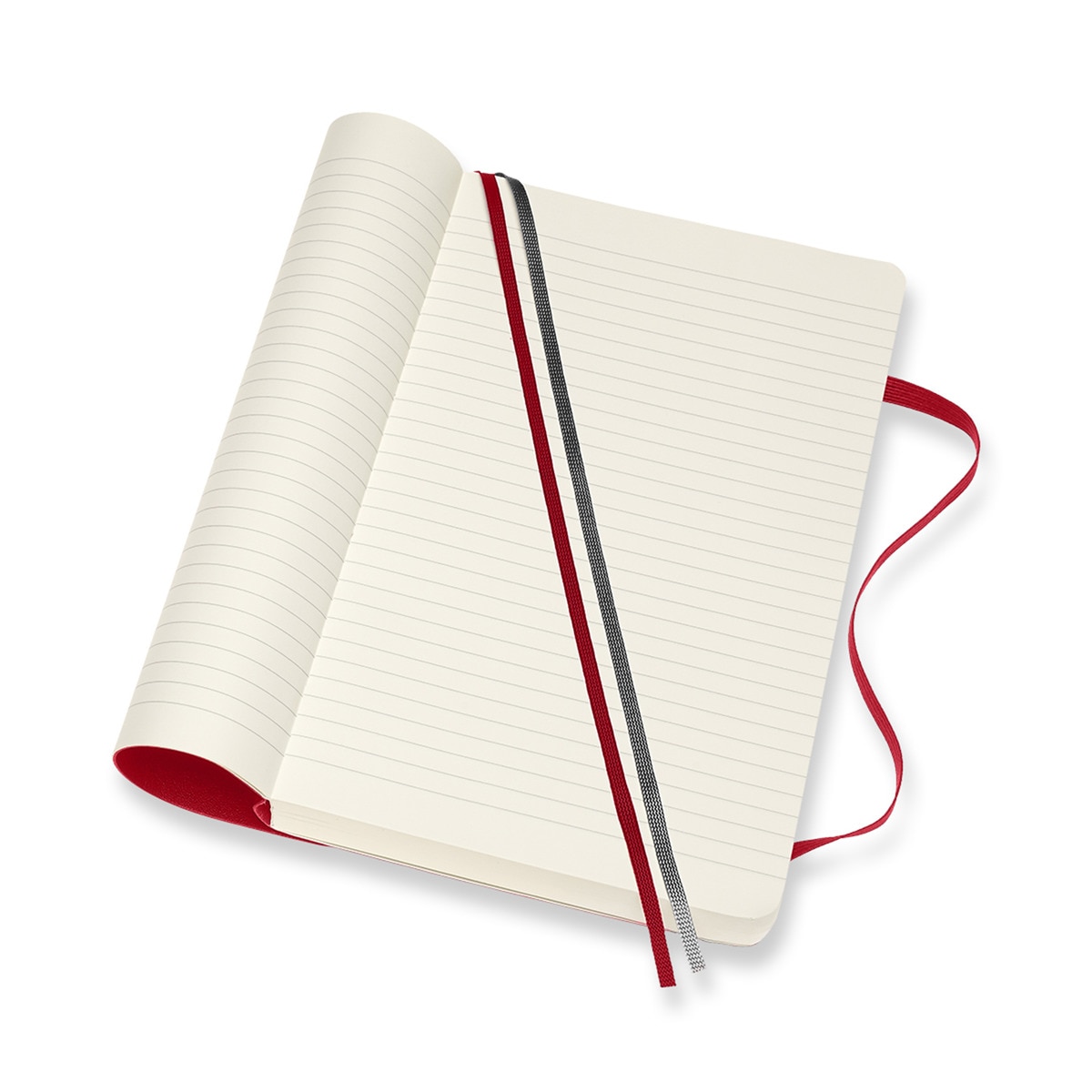 Caderno Classic Large Expanded Capa Mole de Folhas de Linhas - Vermelho Vermelho-4