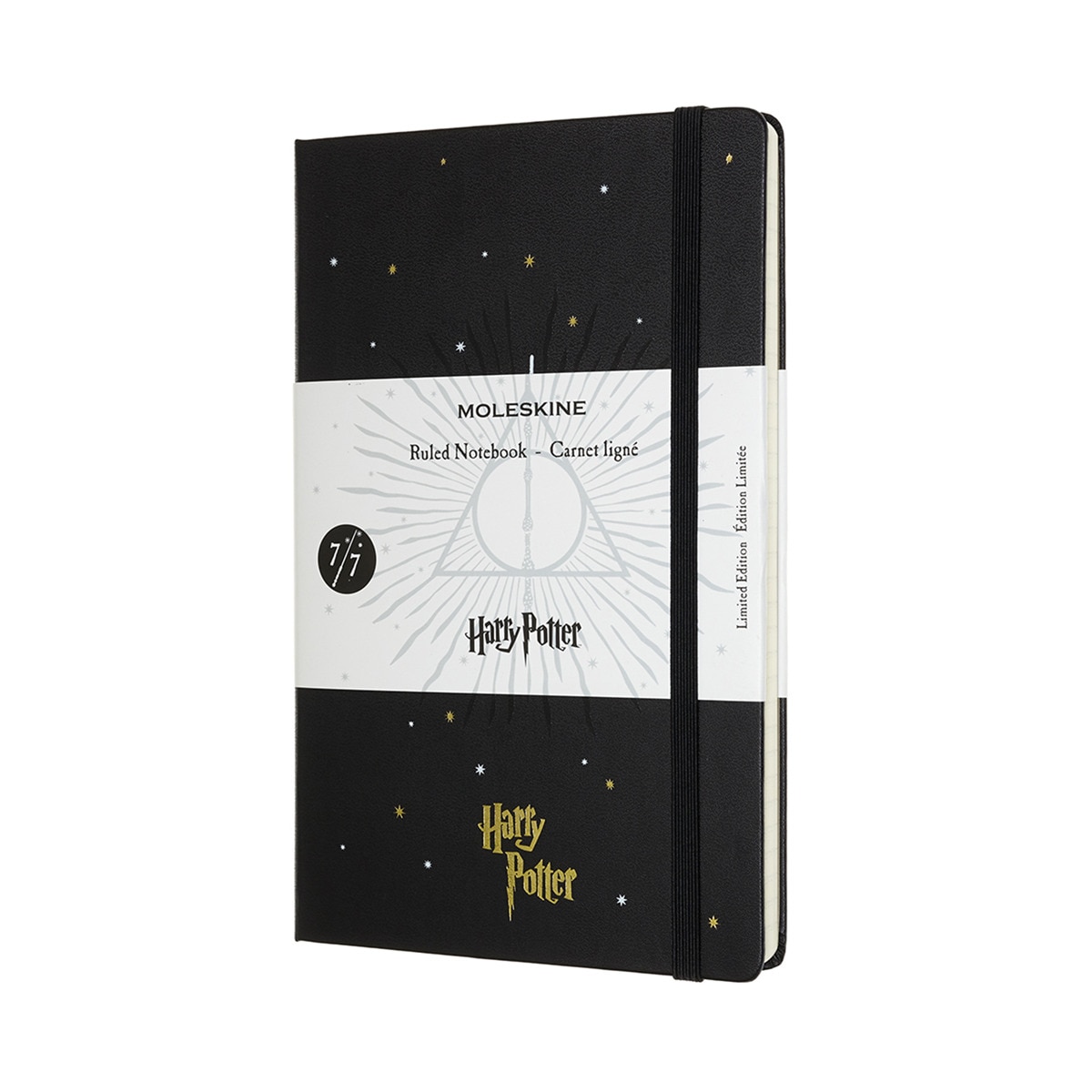 Imagem 0 de Caderno Large Folhas de linhas Edição Limitada Harry Potter "Talismãs da Morte" preto
