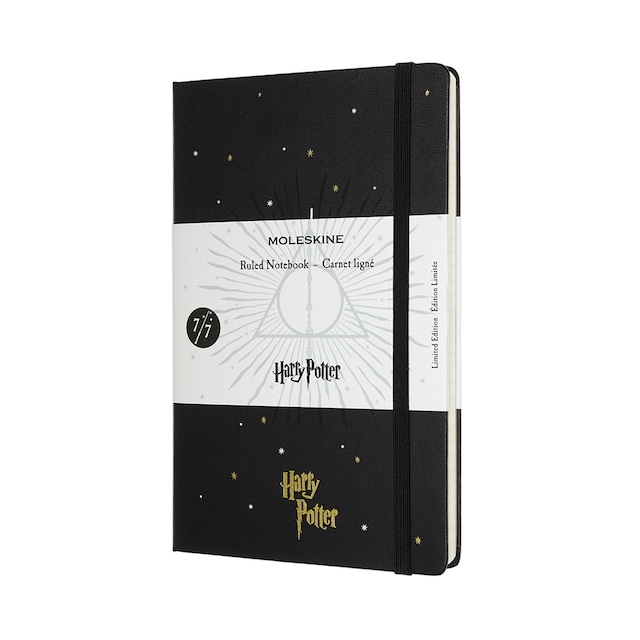 Imagem 0 de Caderno Large Folhas de linhas Edição Limitada Harry Potter "Talismãs da Morte" preto