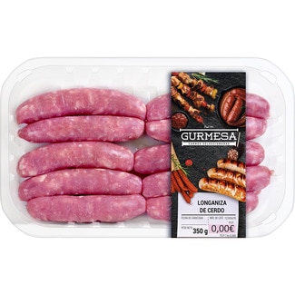 longaniza de cerdo fresca blanca sin gluten peso aproximado bandeja 500 g - Gurmesa