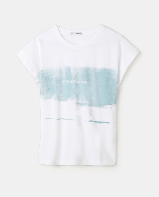 Camiseta de mujer con print delantero y