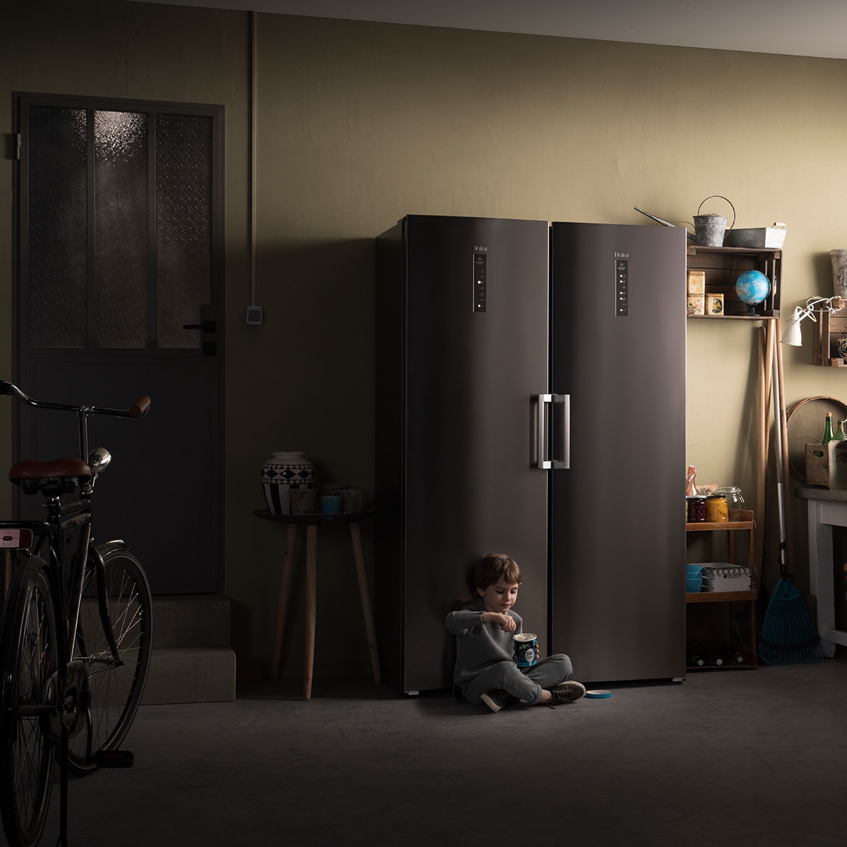 Congelador vertical Haier WIFI, convertible a frigorífico - H3F-320FSAAU1 Inox-8