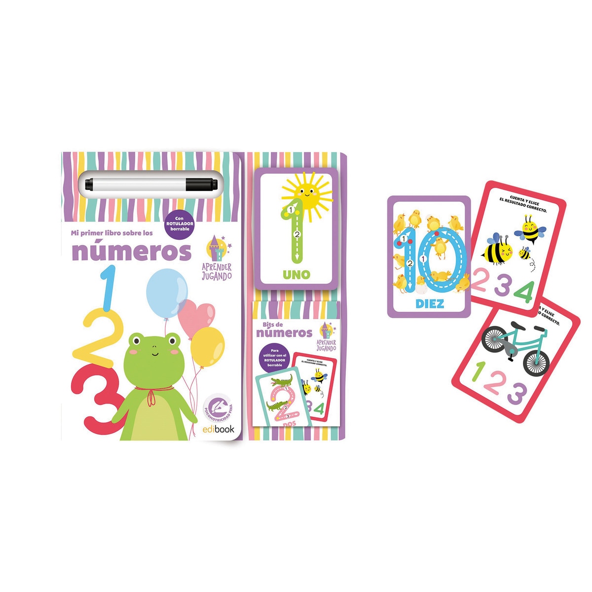 APRENDER JUGANDO LIBRO CARTÓN+ BITS - NÚMEROS 1