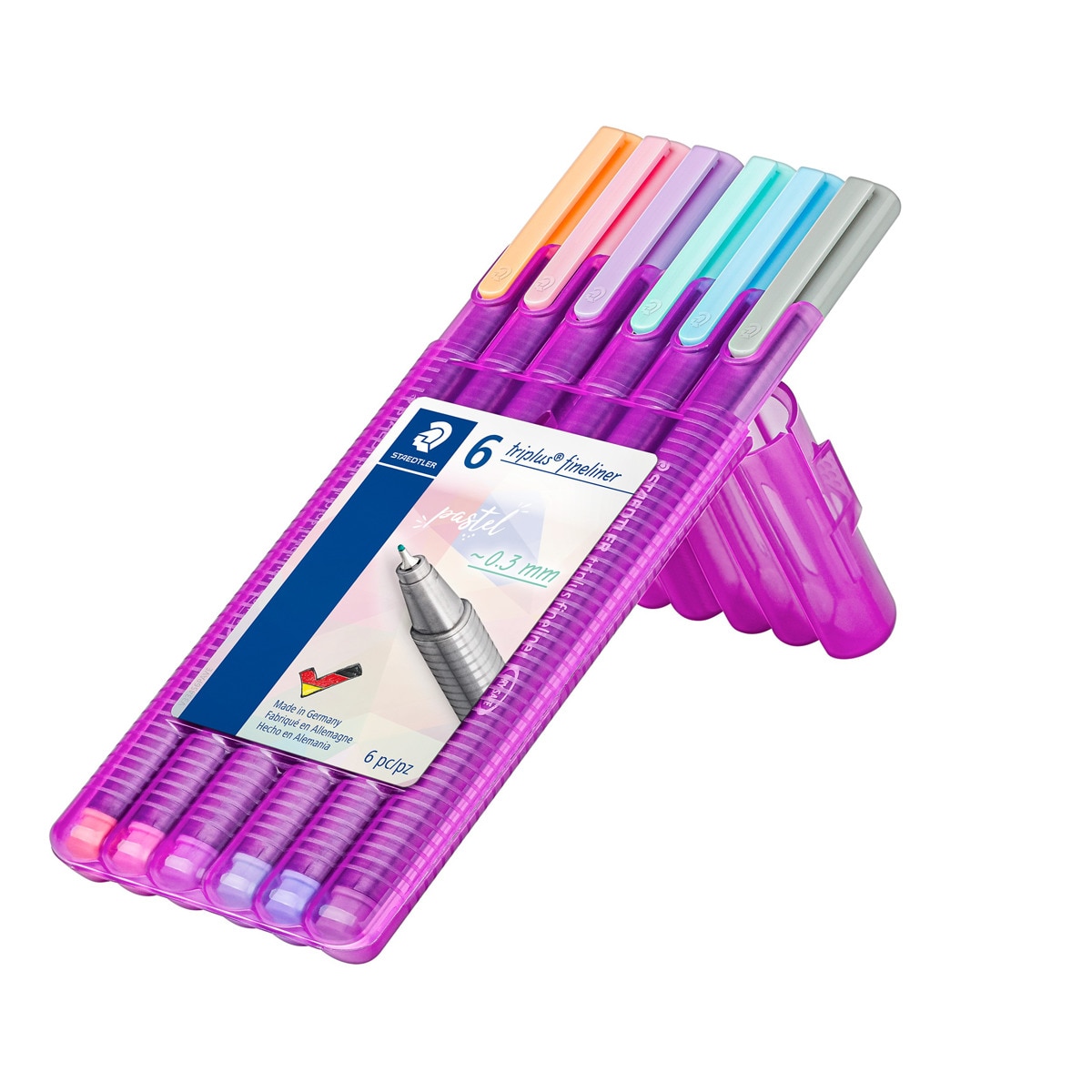 Pack 6 rotuladores triplus® fineliner STAEDTLER pastel 2