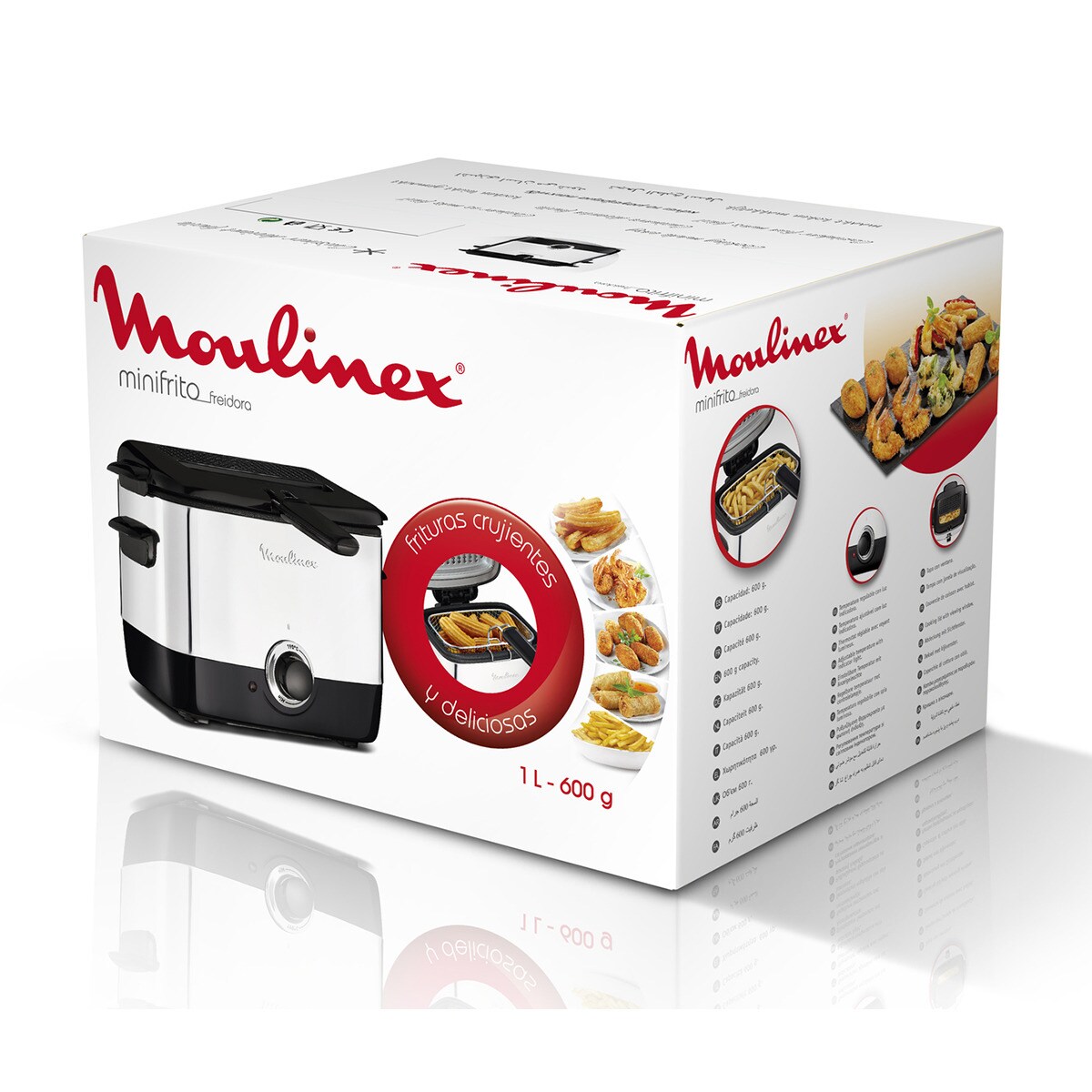 Fritadeira Convencional Moulinex AF2200 de 1000 W e de Capacidade de 1 Litro - Inox e Preto Inox/Preto-8