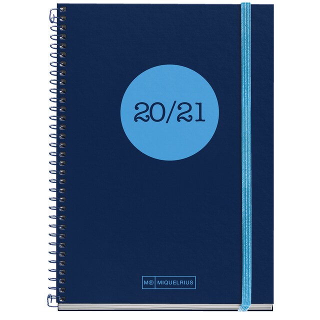 Imagem 0 de Agenda escolar de polipropileno Plus de espiral 155 x 213 mm Vista semanal 2020-2021 Classic Bolinhas azul Catalão