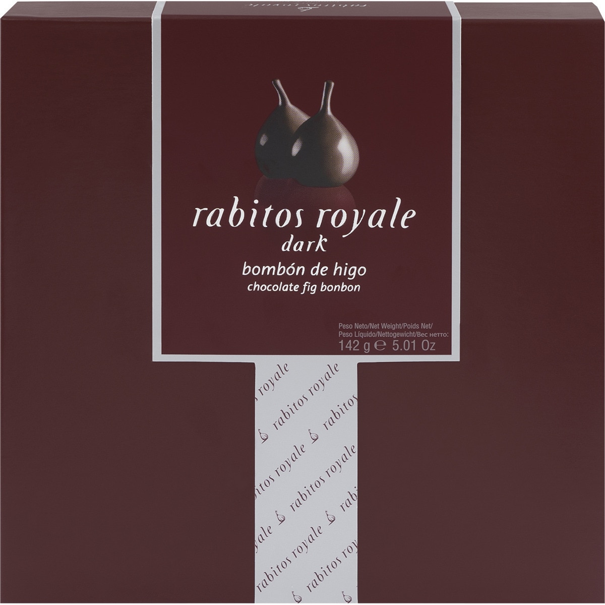 Rabitos Royale bombón de higo con chocolate negro 8 unidades estuche 142 g