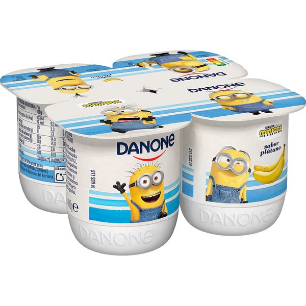 Buy Glutenfree banana flavour yogurt 4pack units 120 g · DANONE