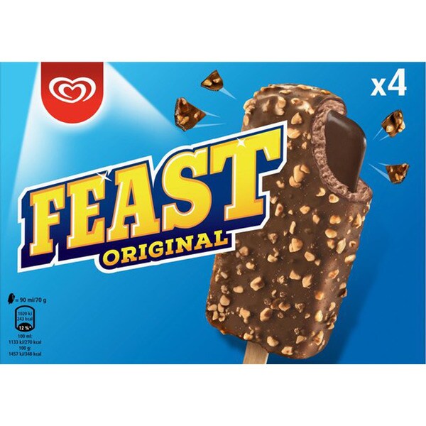 Olá Gelado Feast Pack 4 embalagem 90 ml