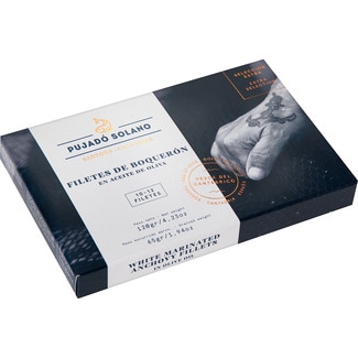 boquerones en aceite de oliva 10-12 filetes estuche 120 g - Pujado Solano