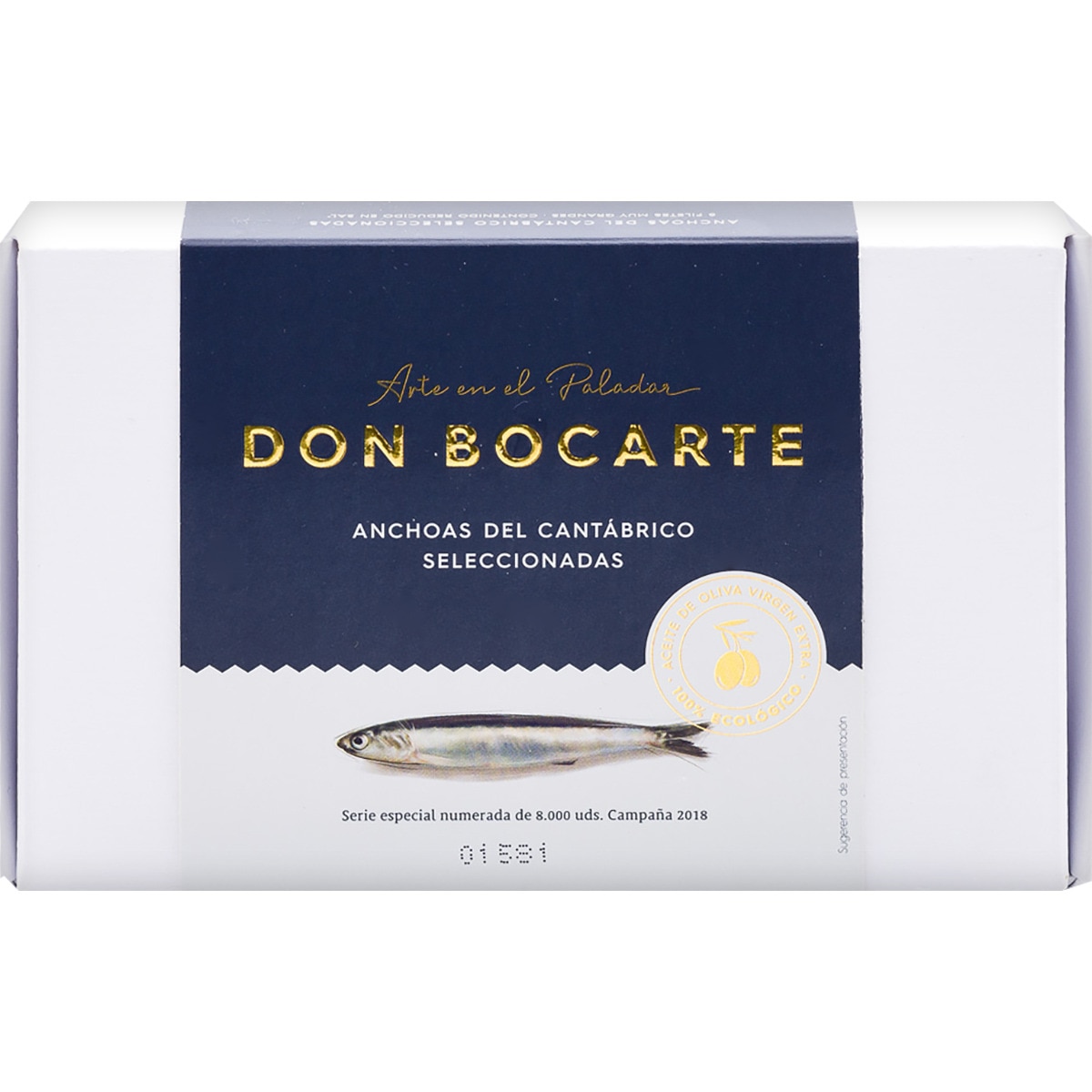 filetes de anchoa en aceite de oliva virgen extra Serie Numerada 8 piezas lata 58 g