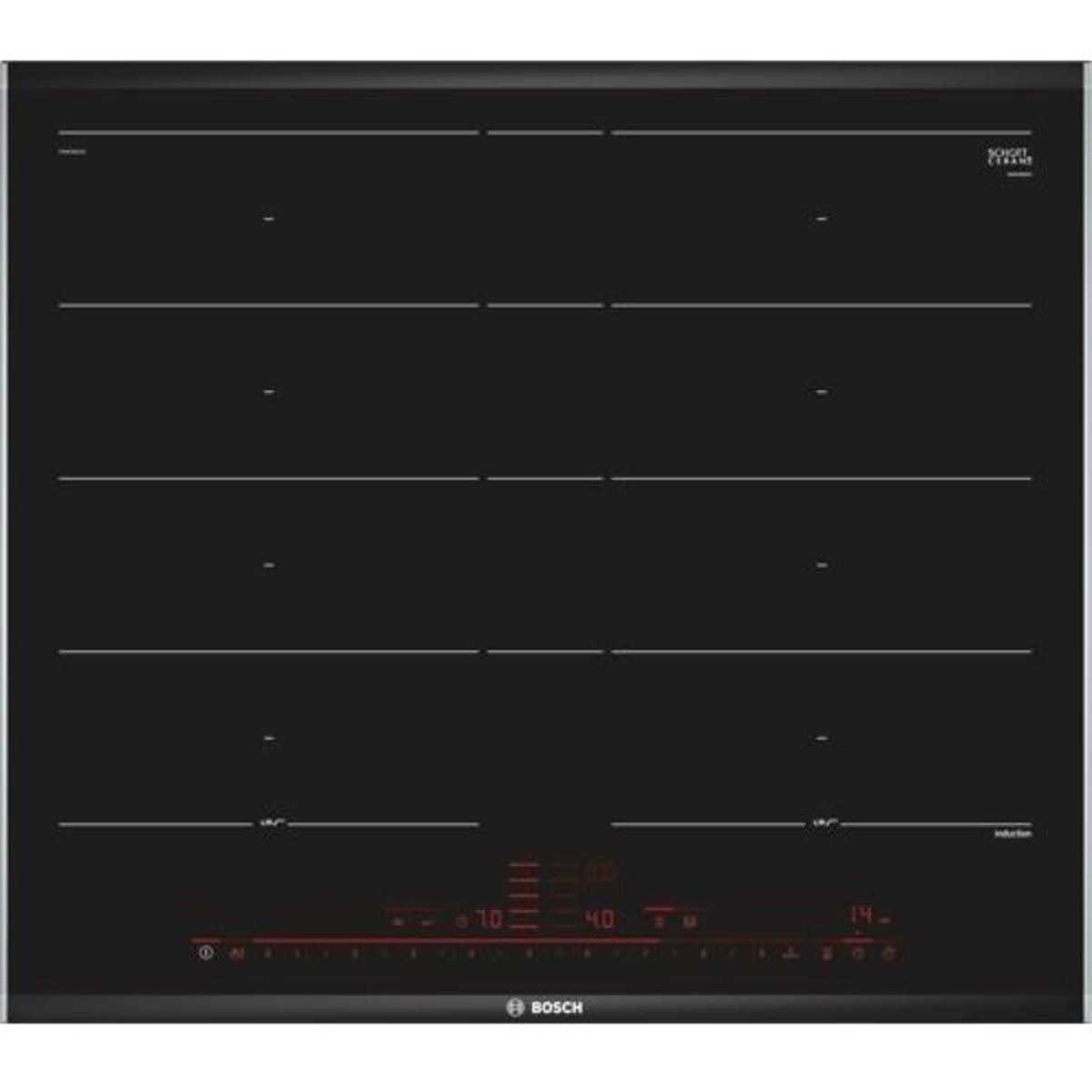 Imagem 0 de Placa de Indução Bosch Série 8 PXY675DC1E FlexInduction e PerfectFry com 4 Zonas e de 60 cm - Preto
