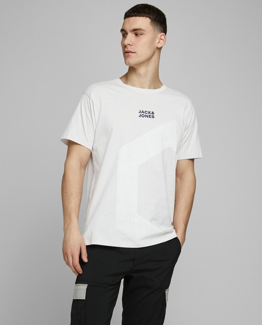 Camiseta de hombre blanca de manga corta