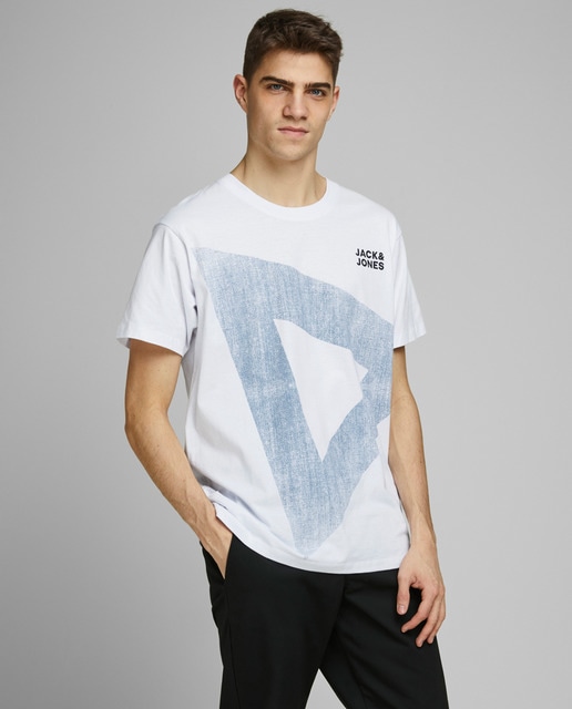 Camiseta de hombre blanca de manga corta
