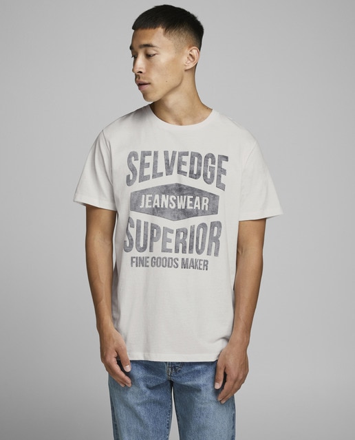 Camiseta de hombre blanca de manga corta