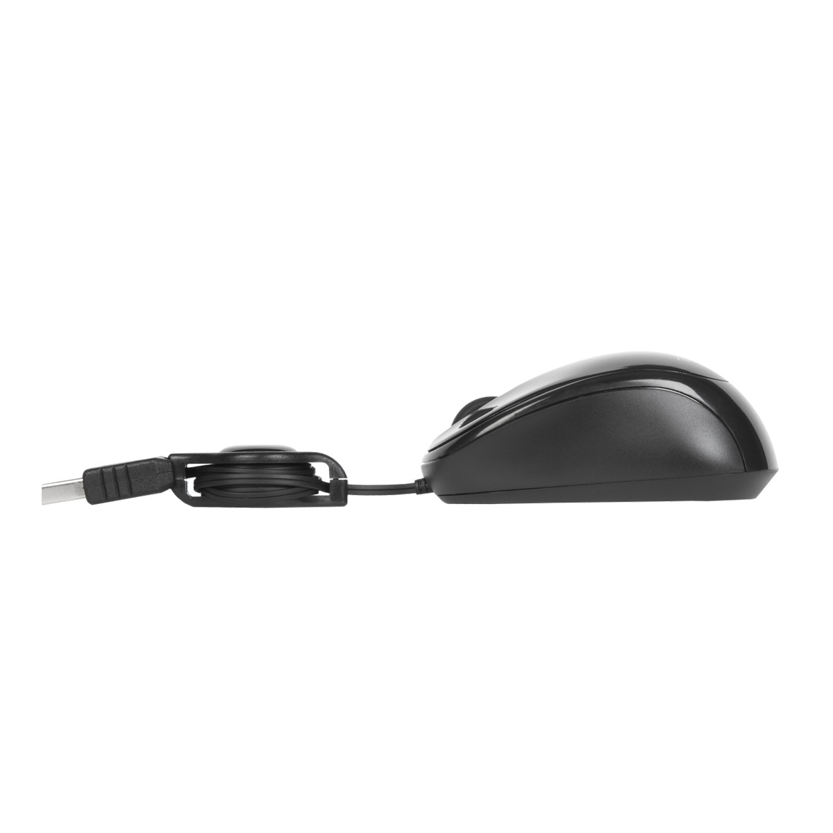Ratón óptico Targus AMU75EU con cable retráctil Negro-2