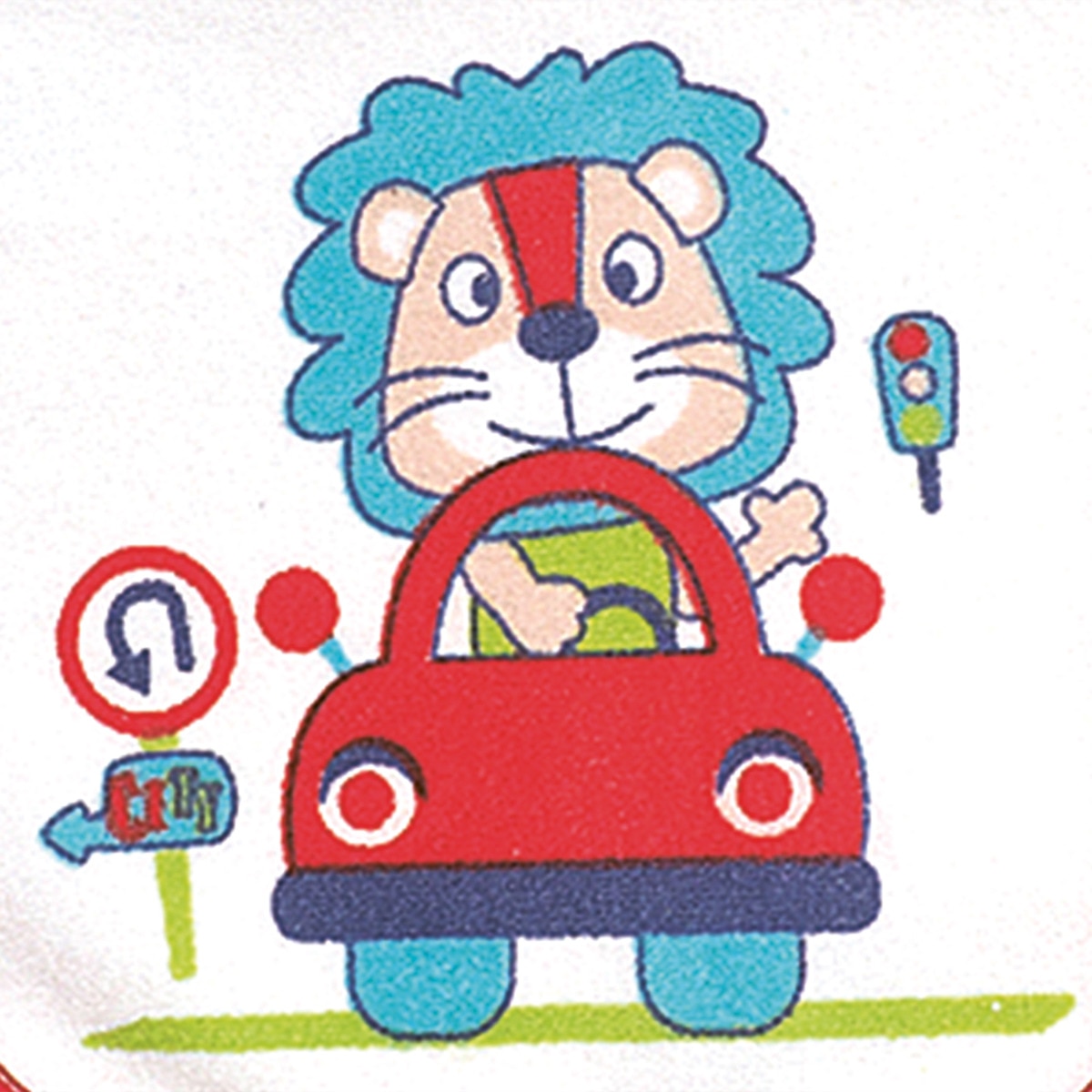 Babero Ti Tín estampado Conductor Azul-2