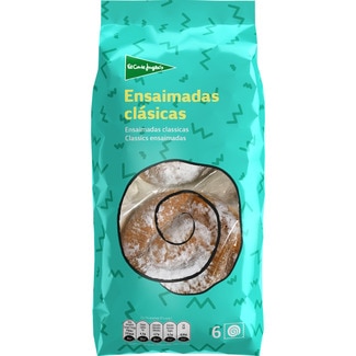 ensaimadas clásicas 6 unidades envasadas individualmente envase 220 g - El Corte Ingles