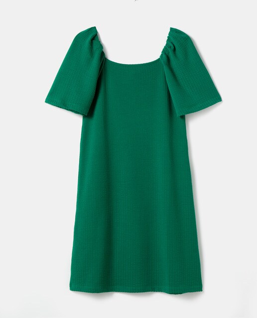Vestido corto de punto verde