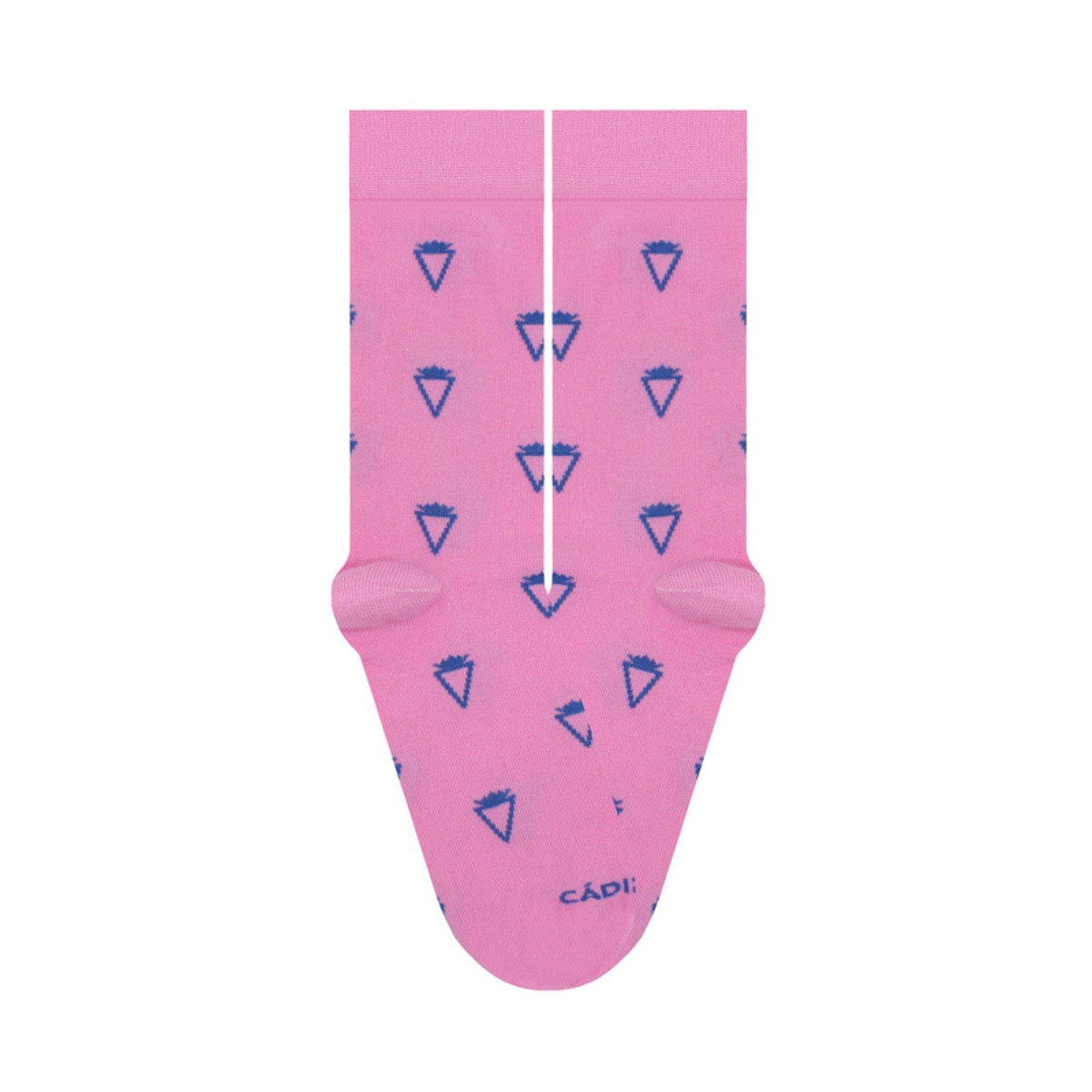 Meias Cádiz Club de Fútbol com logótipo rosa 2