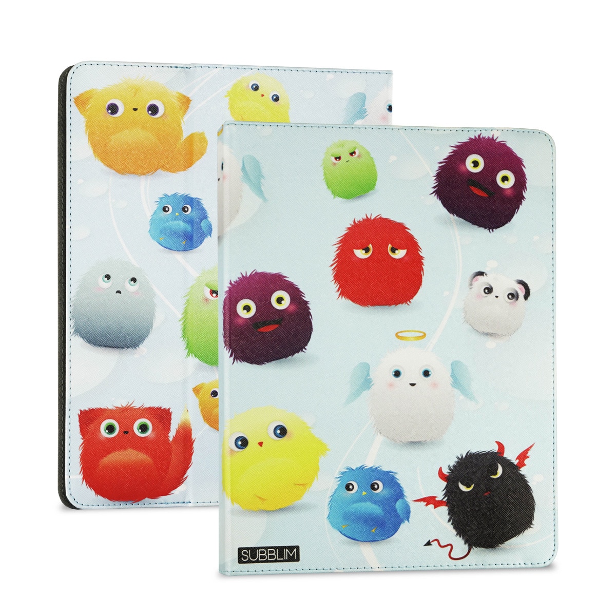 Funda estampada Subblim Trendy Furry para tablets hasta 10,1" Azul-3