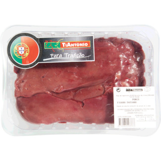 Fígado de Porco Fatiado 50% Duroc Peso Aproximado por 450 g - Ti António