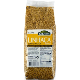 Linhaça Amarela de Sementes Integrais embalagem 250 g - Salutem