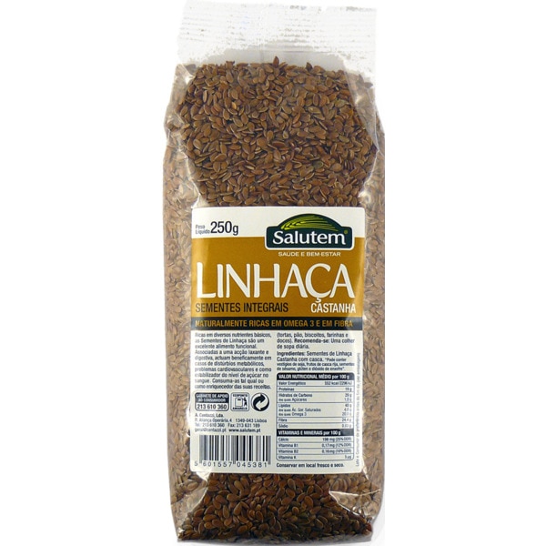 Linhaça Castanha de Sementes embalagem 250 g