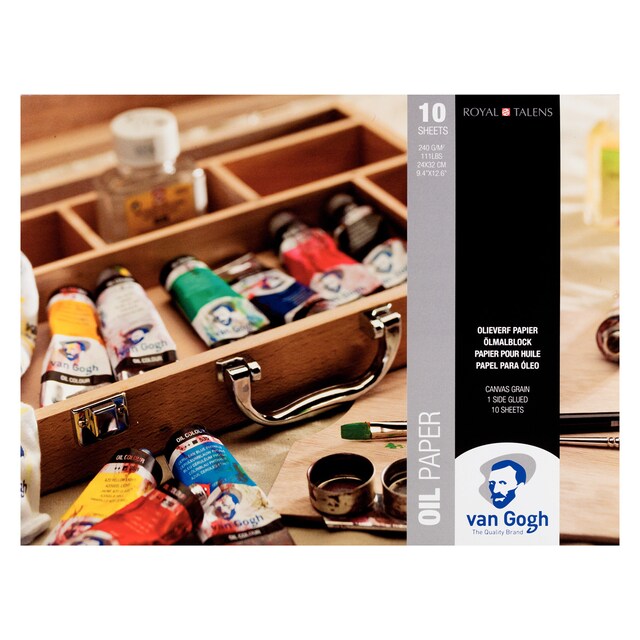 Imagem 0 de Bloco de papel para técnica de óleo de 10 folhas multicolor