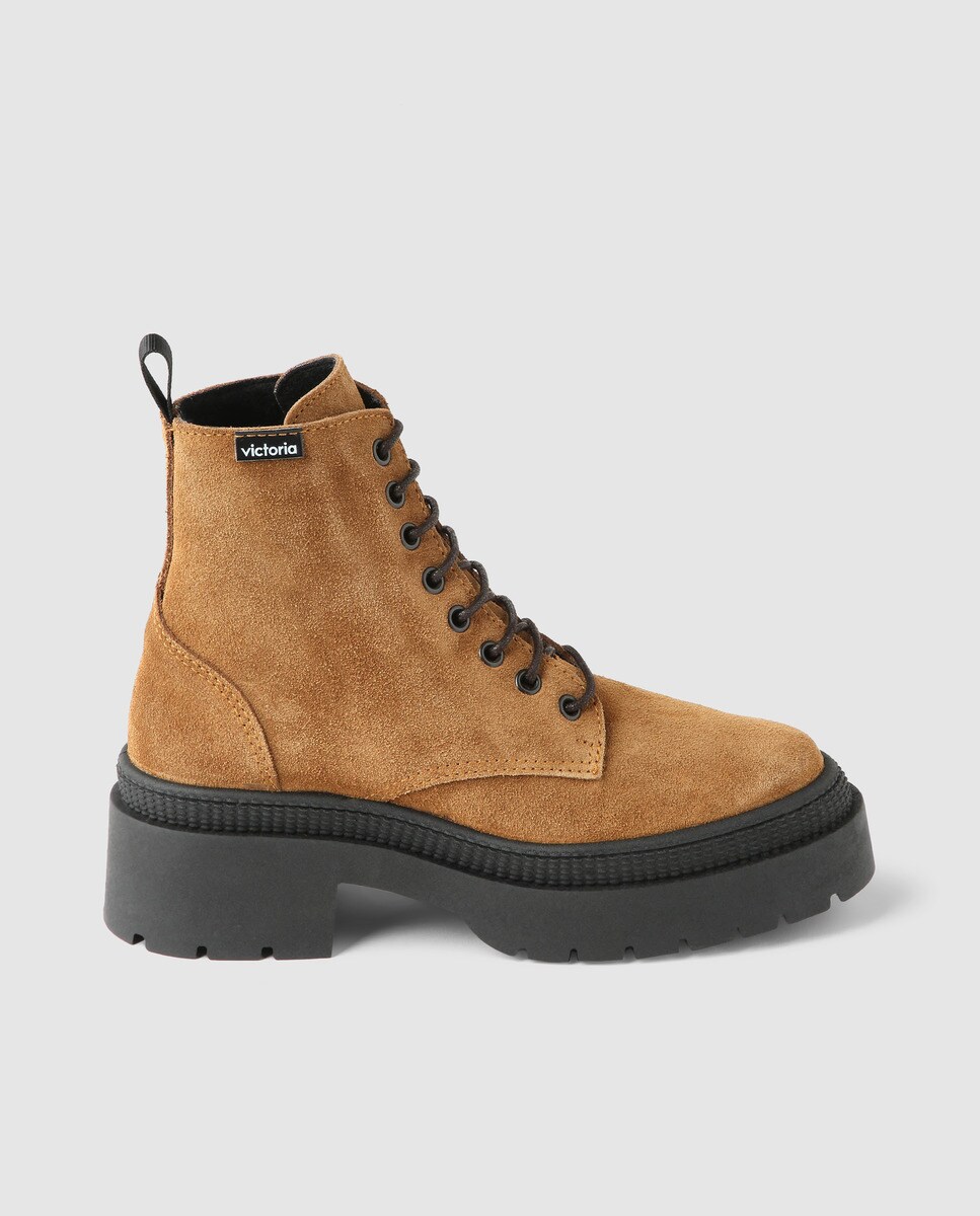 Botines de mujer Victoria de serraje marrón · Victoria · El Corte Inglés