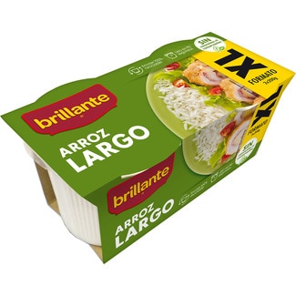 arroz cocido largo formato xl pack 2 envases 200 g - Brillante