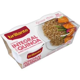 arroz integral con quinoa pack 2 envases 125 g - Brillante