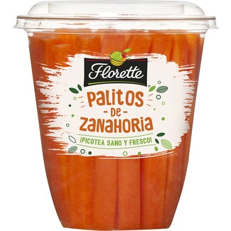 palitos de zanahoria picoteo sano y fresco tarrina 165 g - Florette