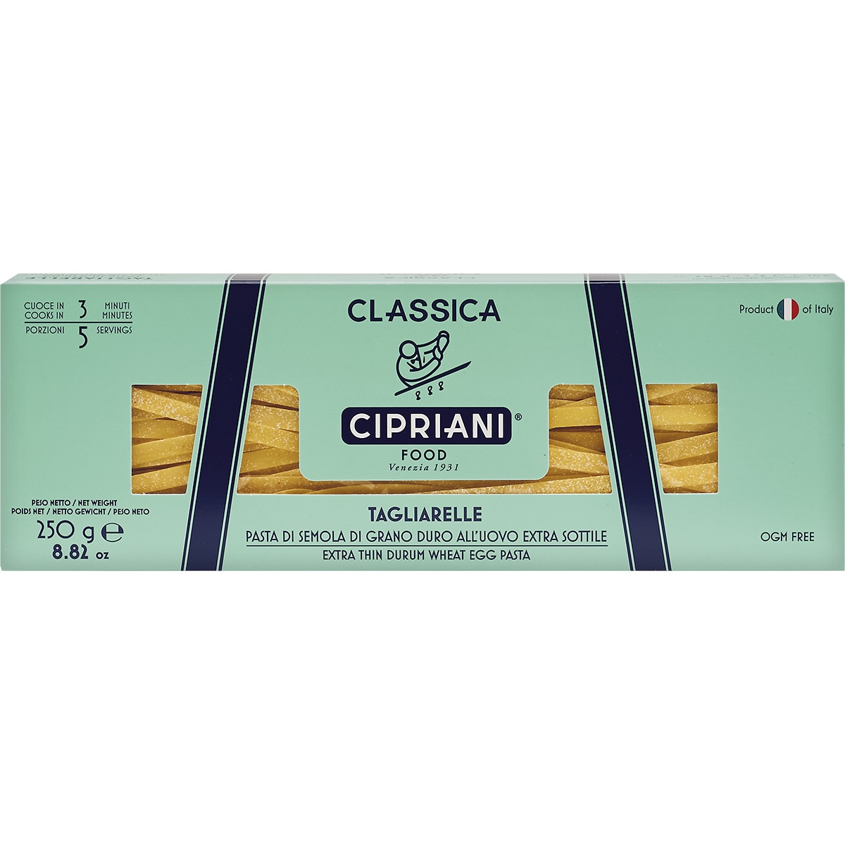 tagliarelle pasta italiana al huevo estuche 250 g