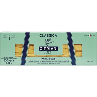 pappardelle bianchi pasta italiana al huevo extra fino estuche 250 g - Cipriani