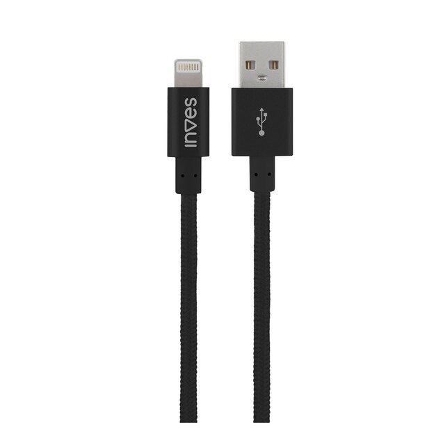 Imagen 0 de Conector lightning Inves B1 Negro 1 metro