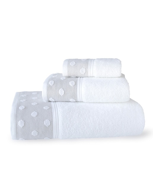 Imagen 0 de Juego toallas jacquard 530 gramos blanco