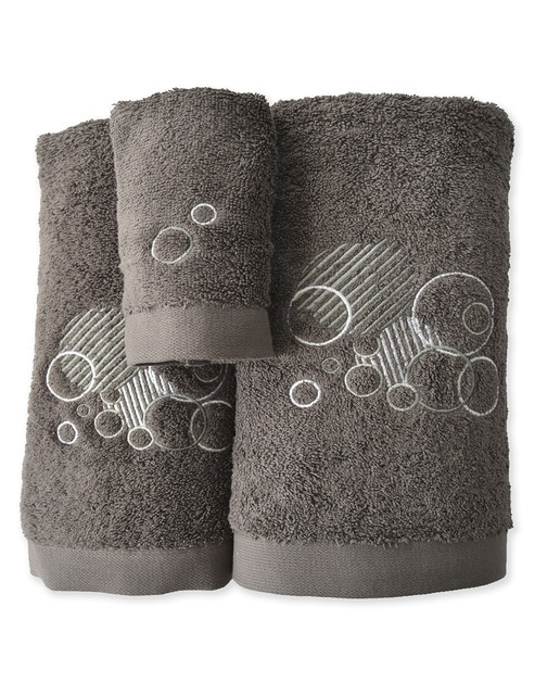 Imagen 0 de Juego toallas bordado 650 gramos gris