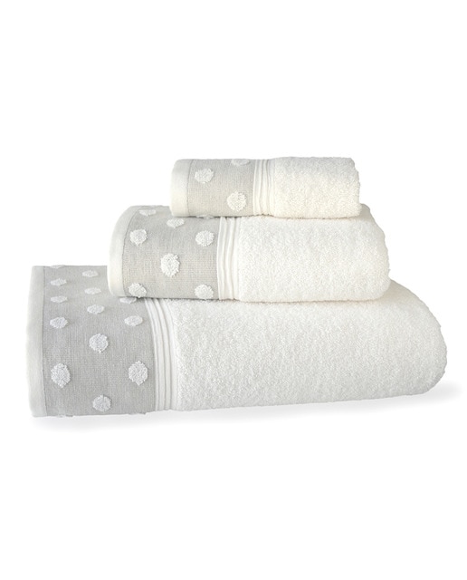 Imagen 0 de Juego toallas jacquard 530 gramos crema