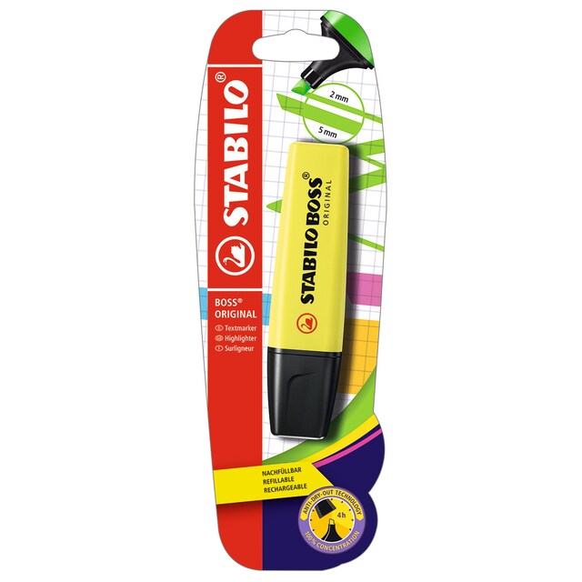 Imagen 0 de Blíster de 1 Marcador Fluorescente BOSS ORIGINAL STABILO Amarillo