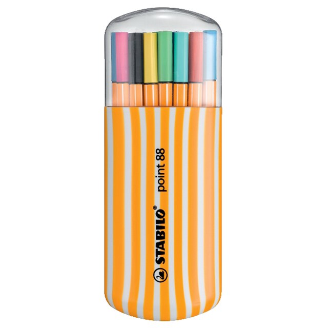 Imagen 0 de Estuche Zebrui de 20 Rotuladores Punta Fina point 88 STABILO Multicolor