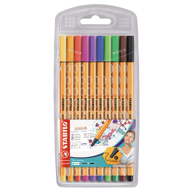 Imagen 0 de Blíster de 10 Rotuladores Punta Fina point 88 STABILO Multicolor