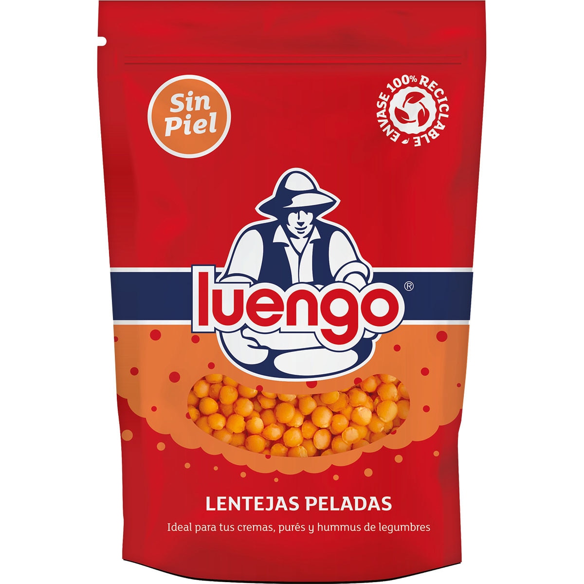 lentejas rojas peladas ideal para cremas, purés y hummus de legumbres paquete 400 g
