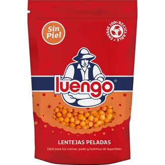 lentejas rojas peladas ideal para cremas, purés y hummus de legumbres paquete 400 g - Luengo