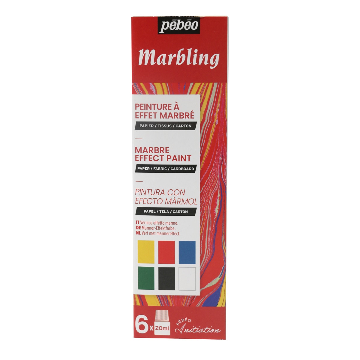 Kit de Iniciação Marbling 6x20 ml - Multicolor Multicolor-1
